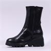 Wonders Toronto Stretch Wedge Boot - Black Leather